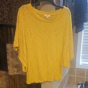 Elan Bright Yellow Short Sleeve Top